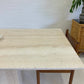 Vintage Italian Honed Travertine Dining Table