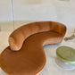 Stunning Curved Velvet Sofa