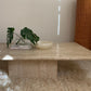 Large Vintage Unfilled Travertine Coffee Table