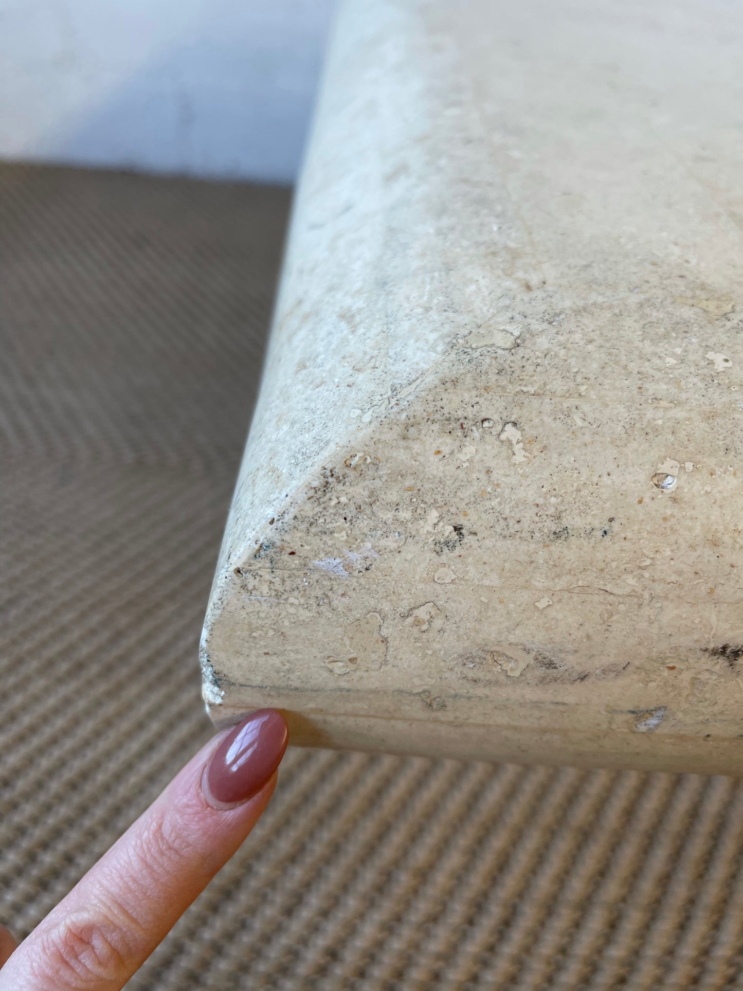 Square Fossil Stone Coffee Table