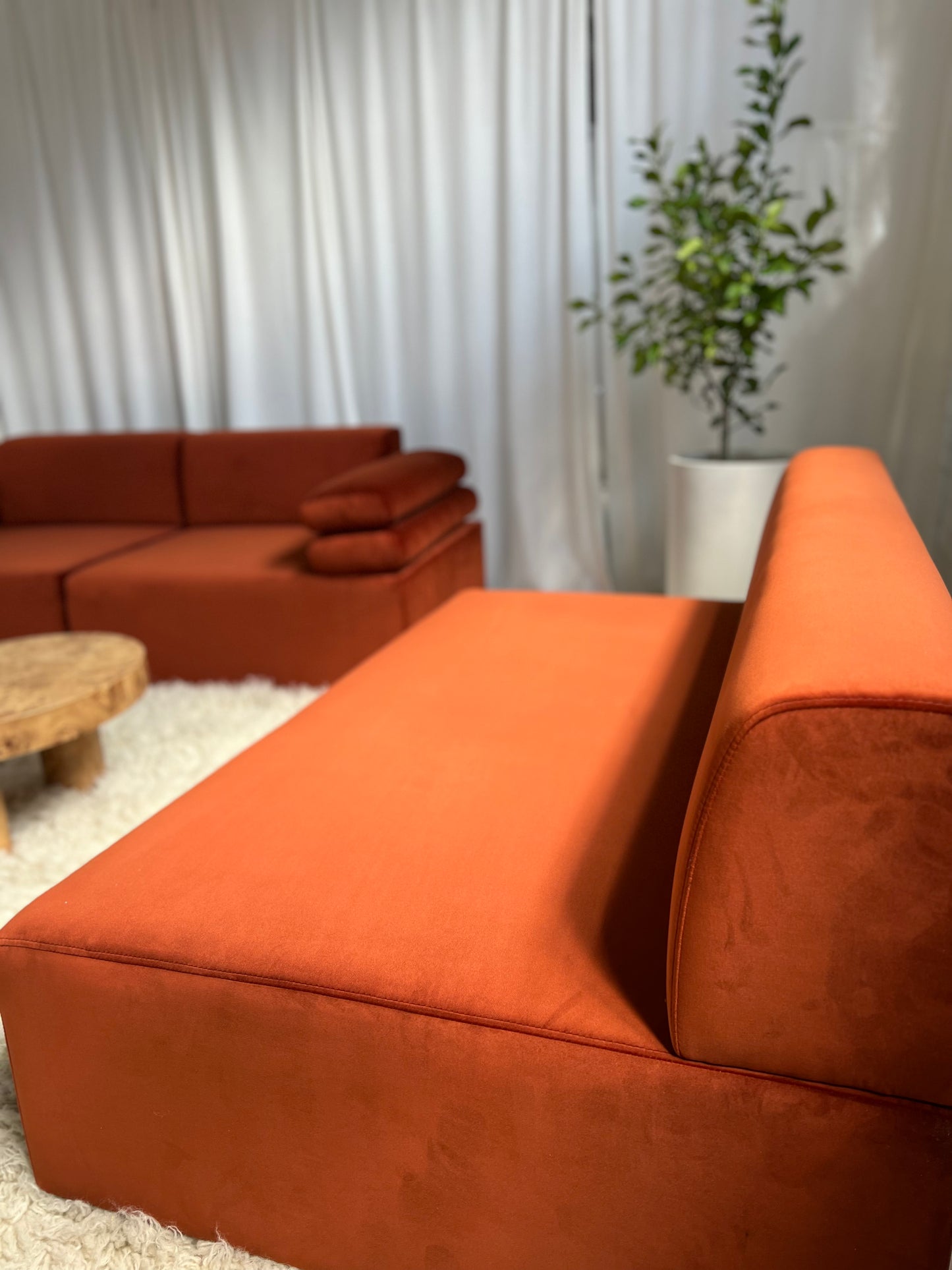 - Copper Velvet Modular Sofa Set