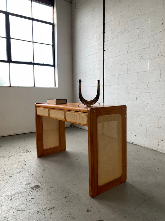 Rattan Console Table With Storage