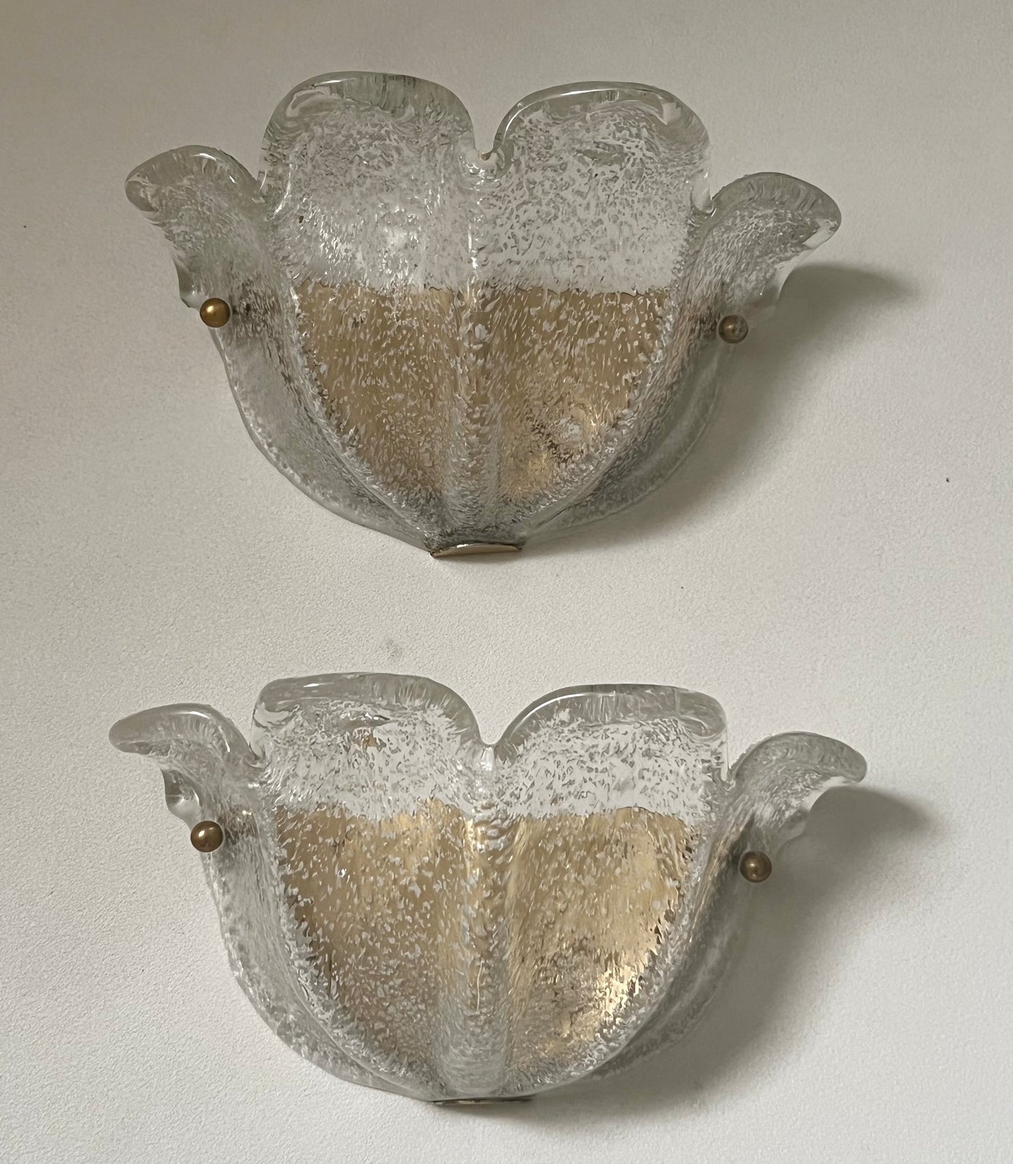 Vintage Murano Flower Sconce, Italy - Two Available