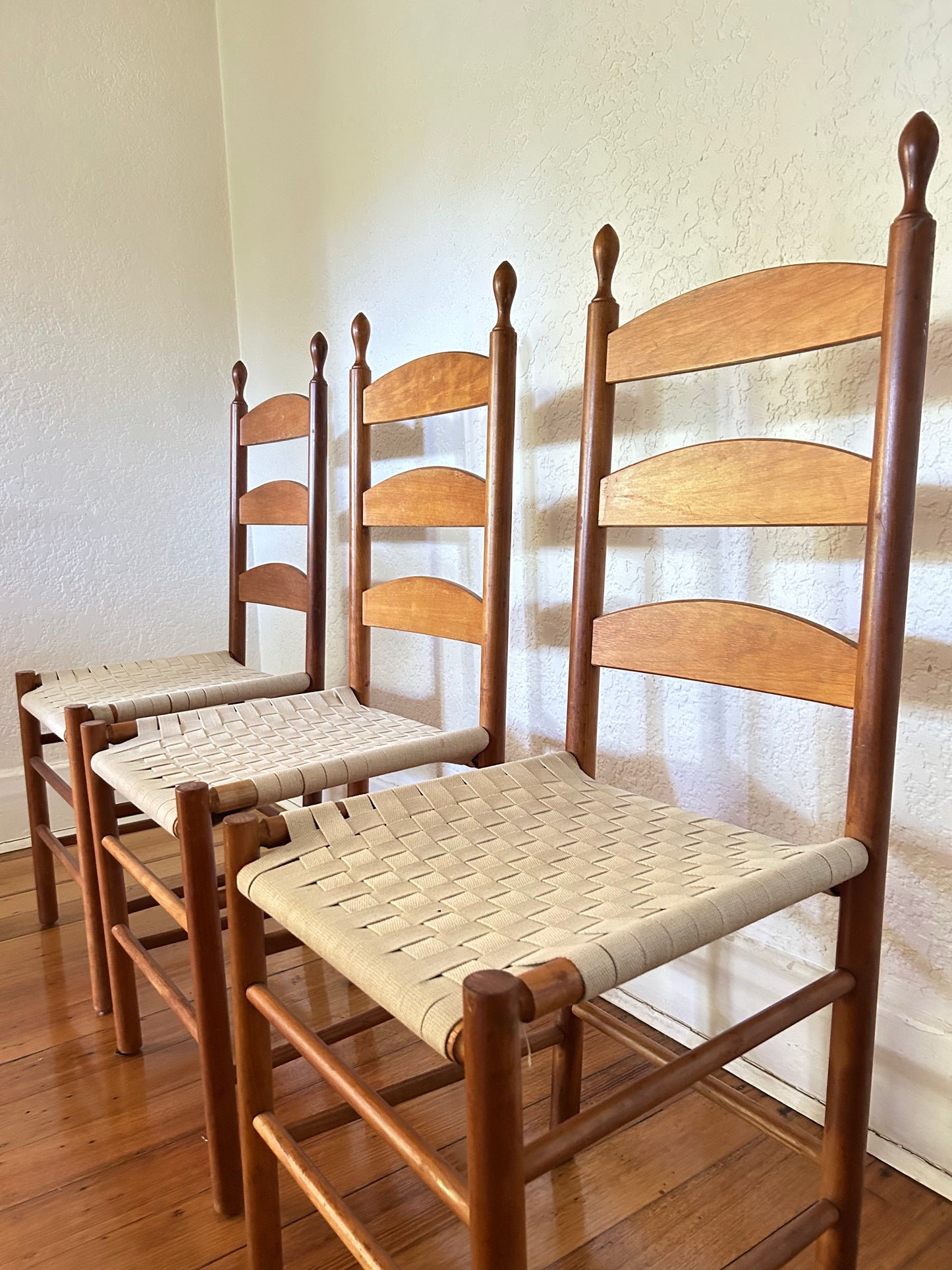 Shaker Style Ladderback Chairs - Six Available