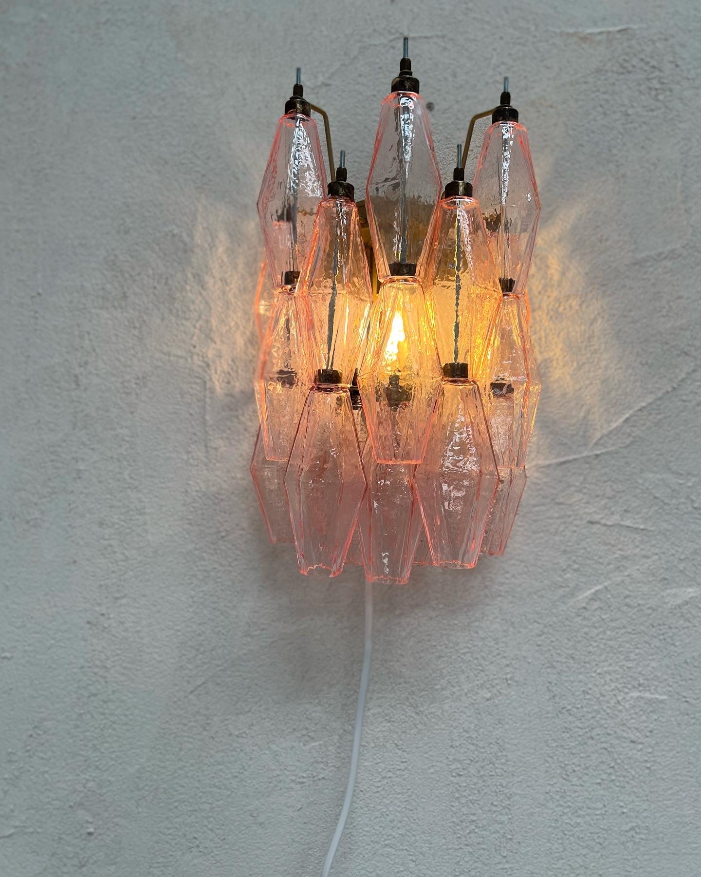 - Murano Poliedri Sconce PINK