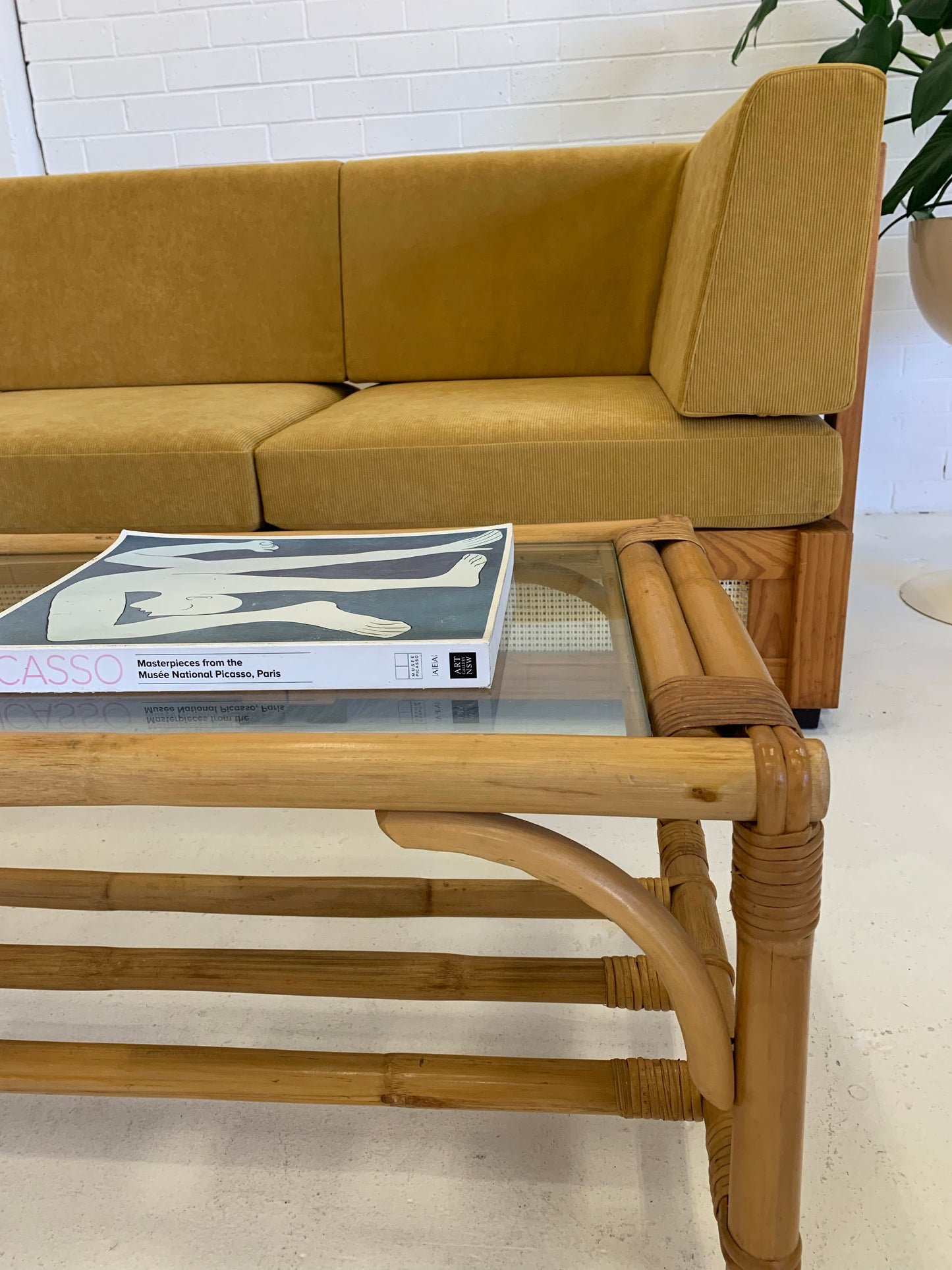 Vintage Cane Coffee Table