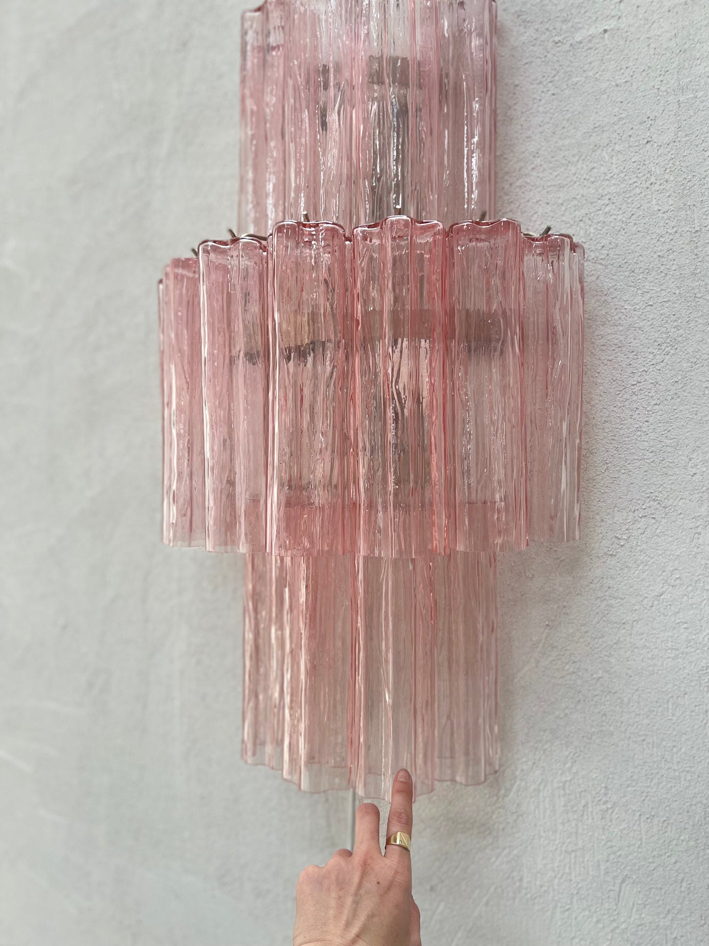 Murano Sconce - Venini TRONCHI PINK - oNE Available