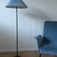 - Vintage Iron Floor Lamp with Pleated Shade