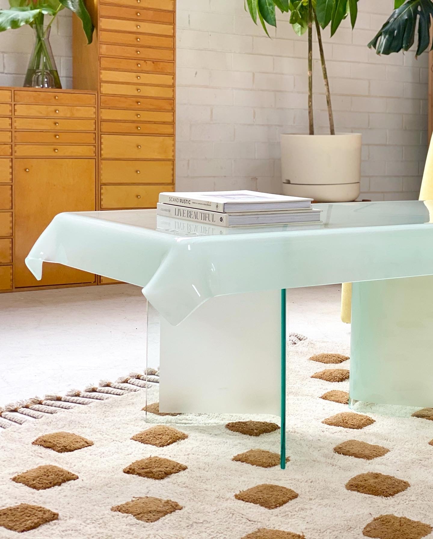 Incredible Frosted Glass Coffee Table