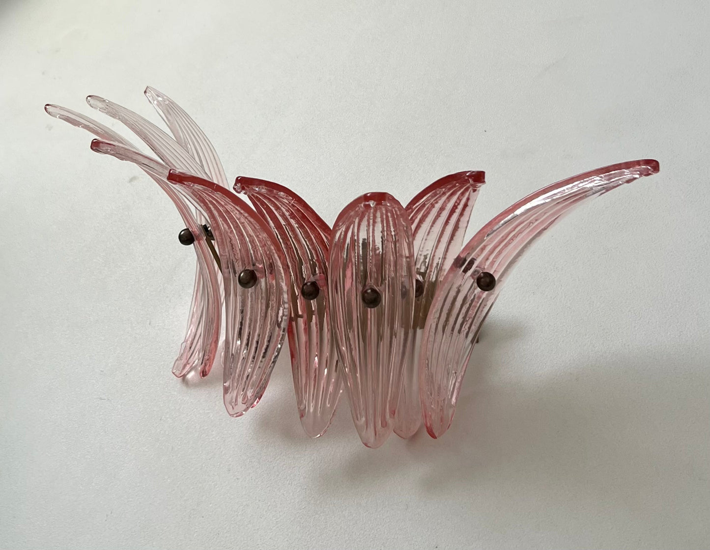 - Pink Murano Palmette Sconce, Italy - Two Available