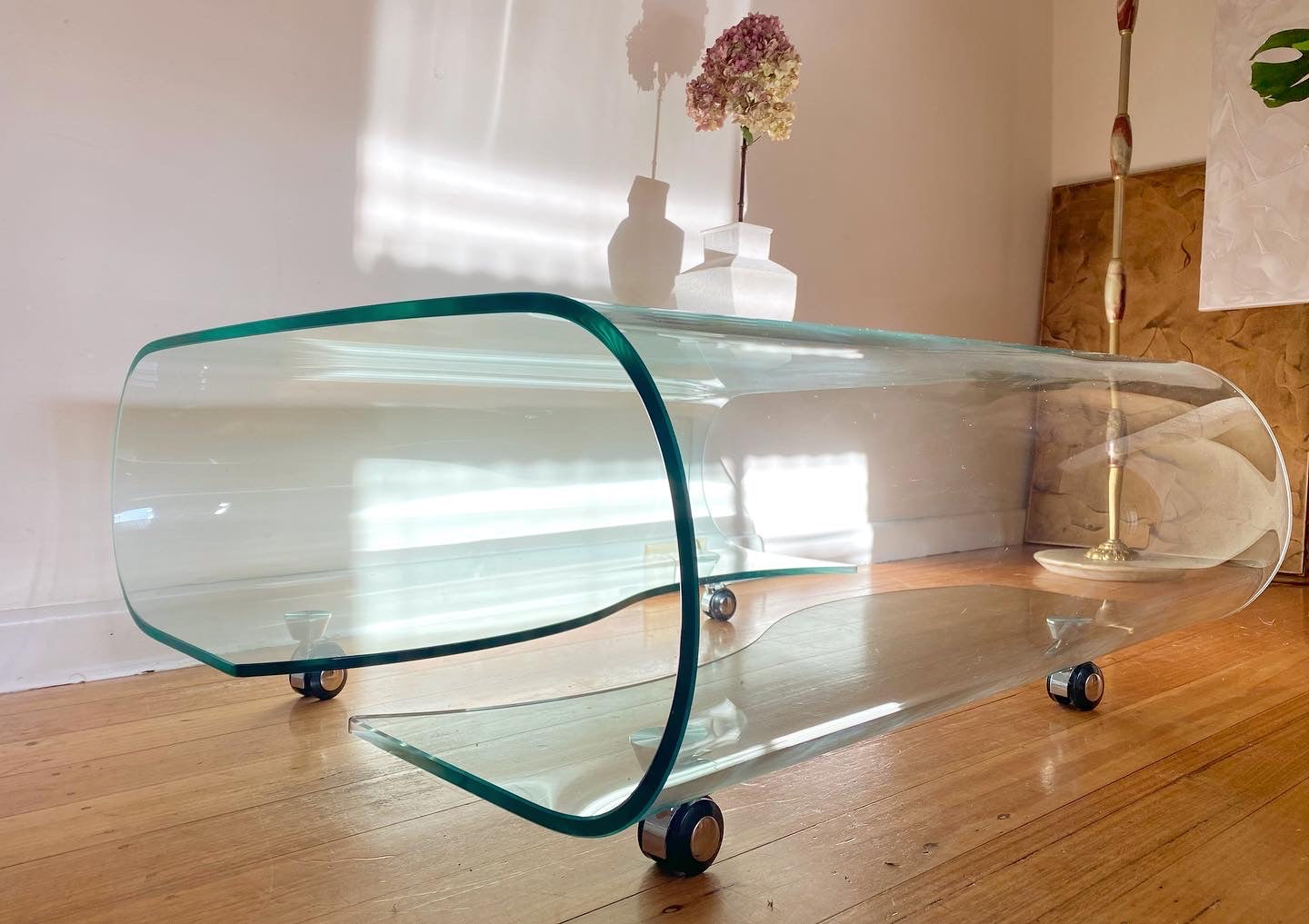 Curvy Glass Coffee Table