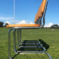Cane and Chrome Cantilever Chairs