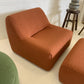 - Featherston Numero Boucle Armchair and Ottoman