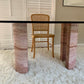 Rare Pink Travertine Table