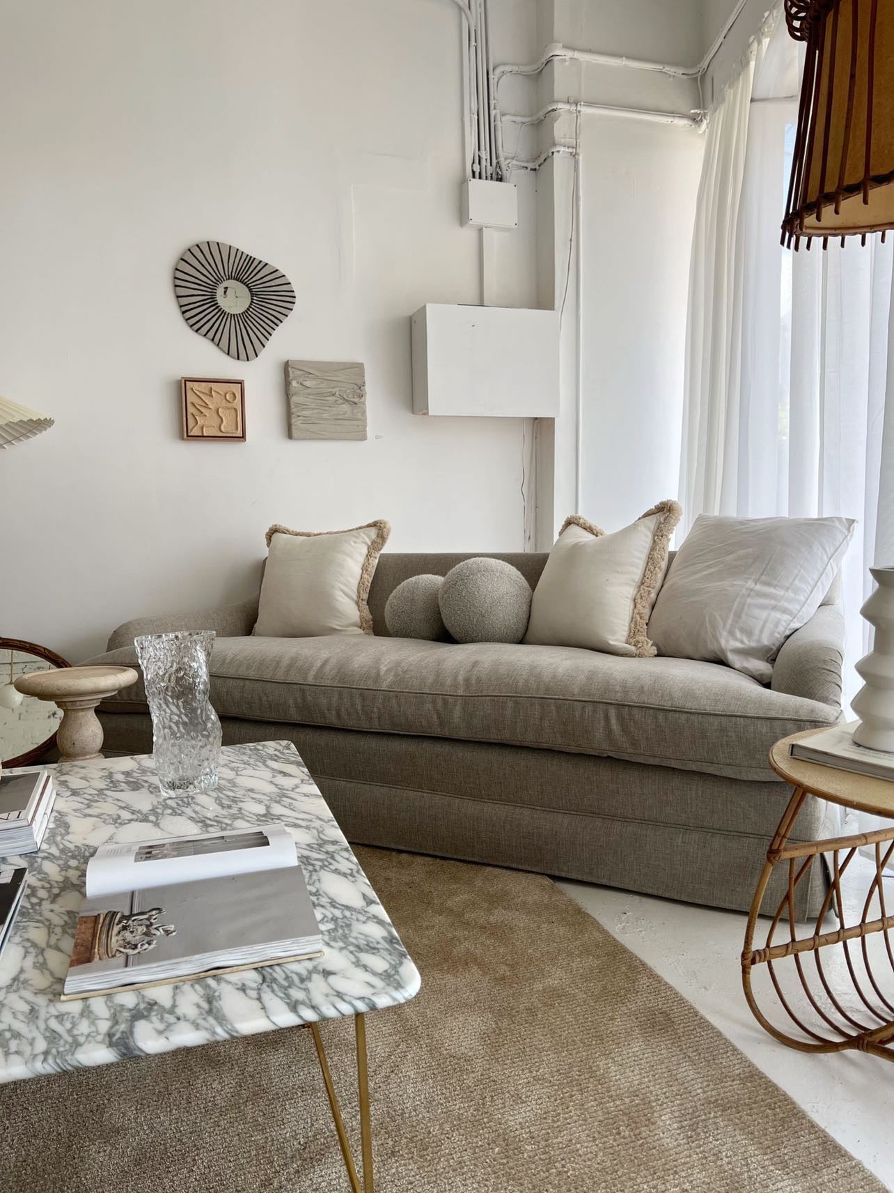 Oatmeal Linen Sofa