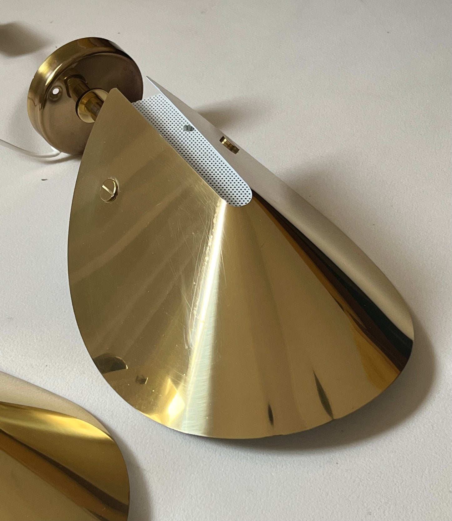Pair of Vintage Brass Sconces by Aneta, Sweden