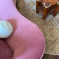 Sculptural Pink Velvet Sofa