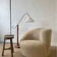 Sculptural Wool Boucle Swivel Chair by Design Warehouse