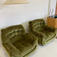 Vintage Green Velvet Armchairs