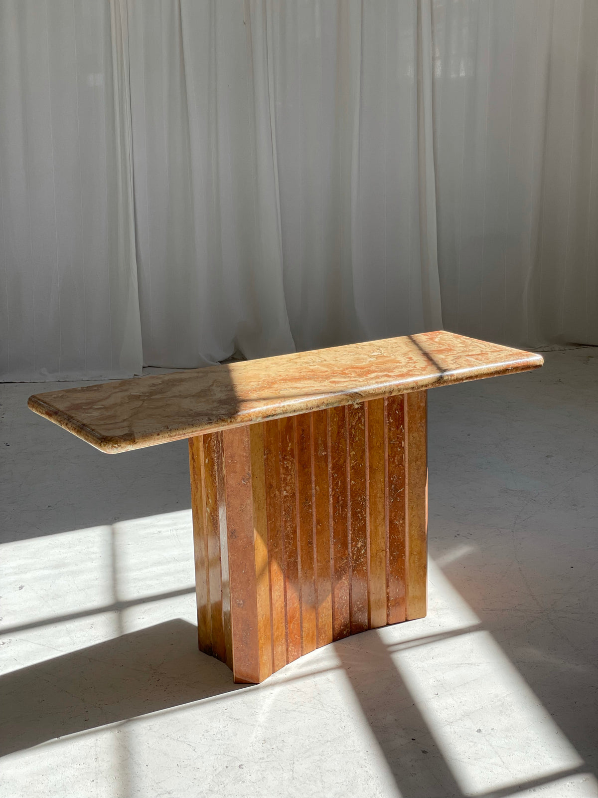 Orange Marble Hall Table