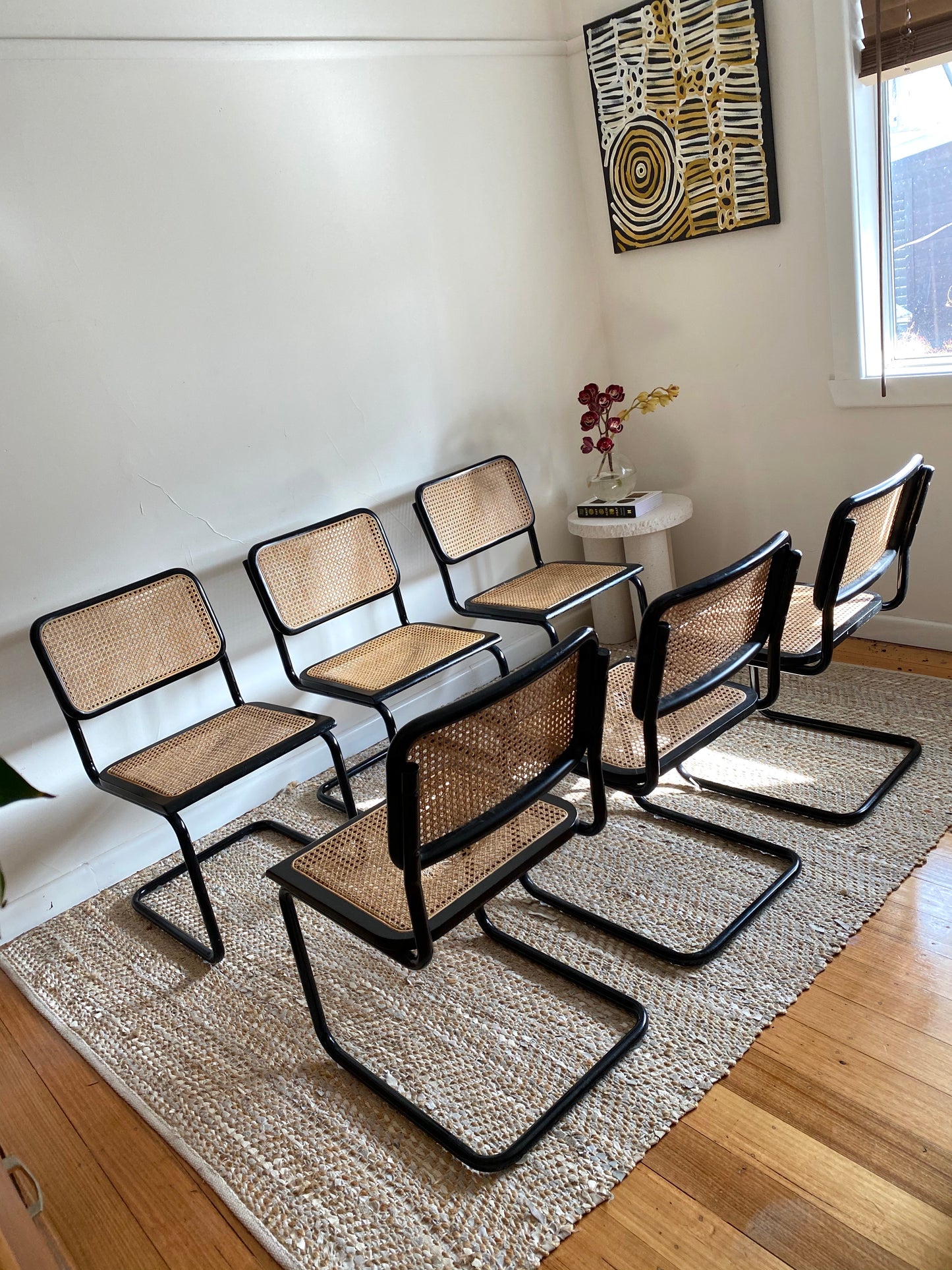 Set of 6 Black Cesca Chairs