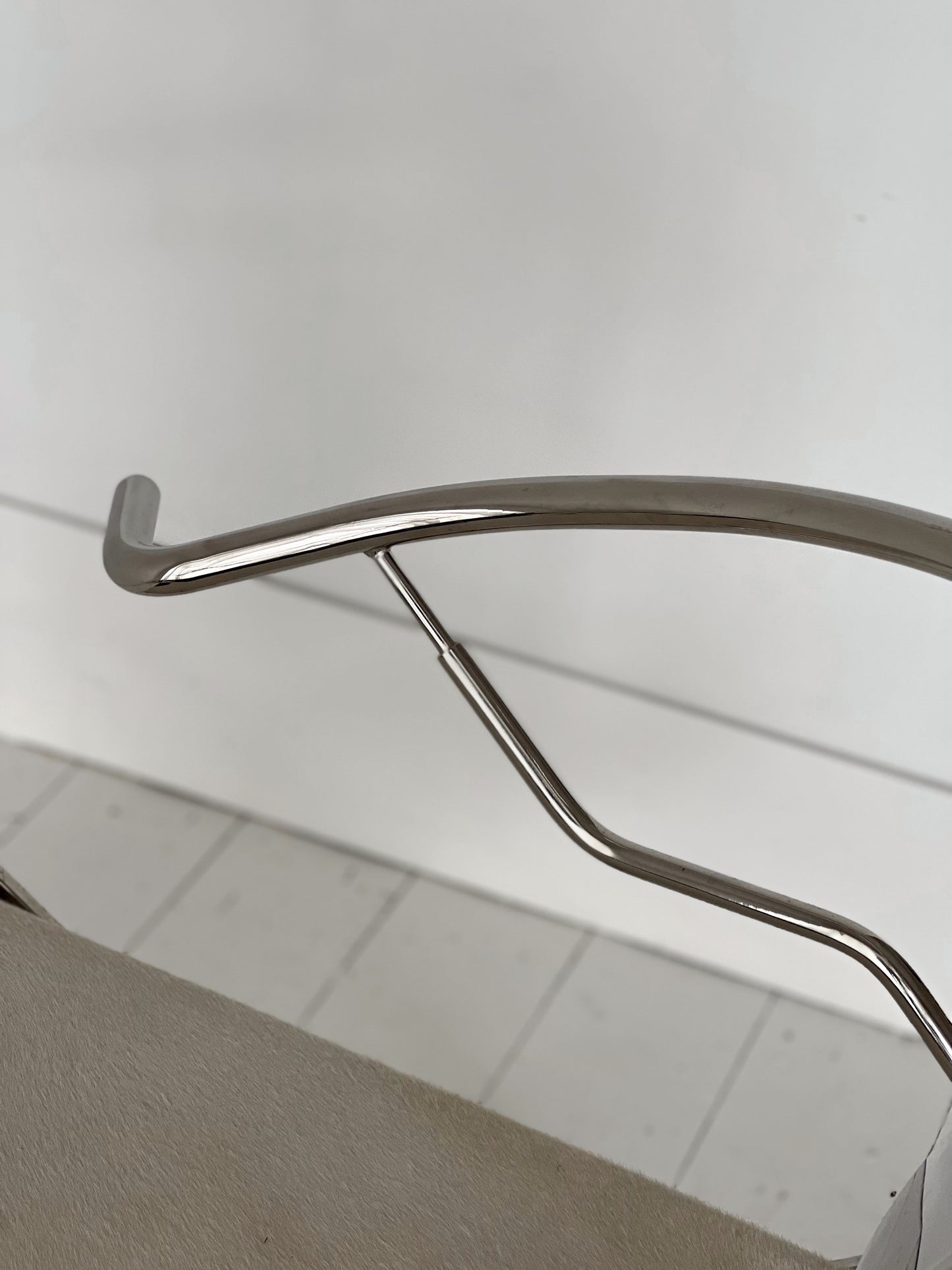 Chrome & Cow-Hide Lounge Chair