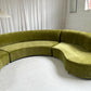 - Bespoke Olive Velvet Curved Modular Sofa