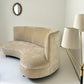 Bespoke Curved Sofa in Cashew Velvet