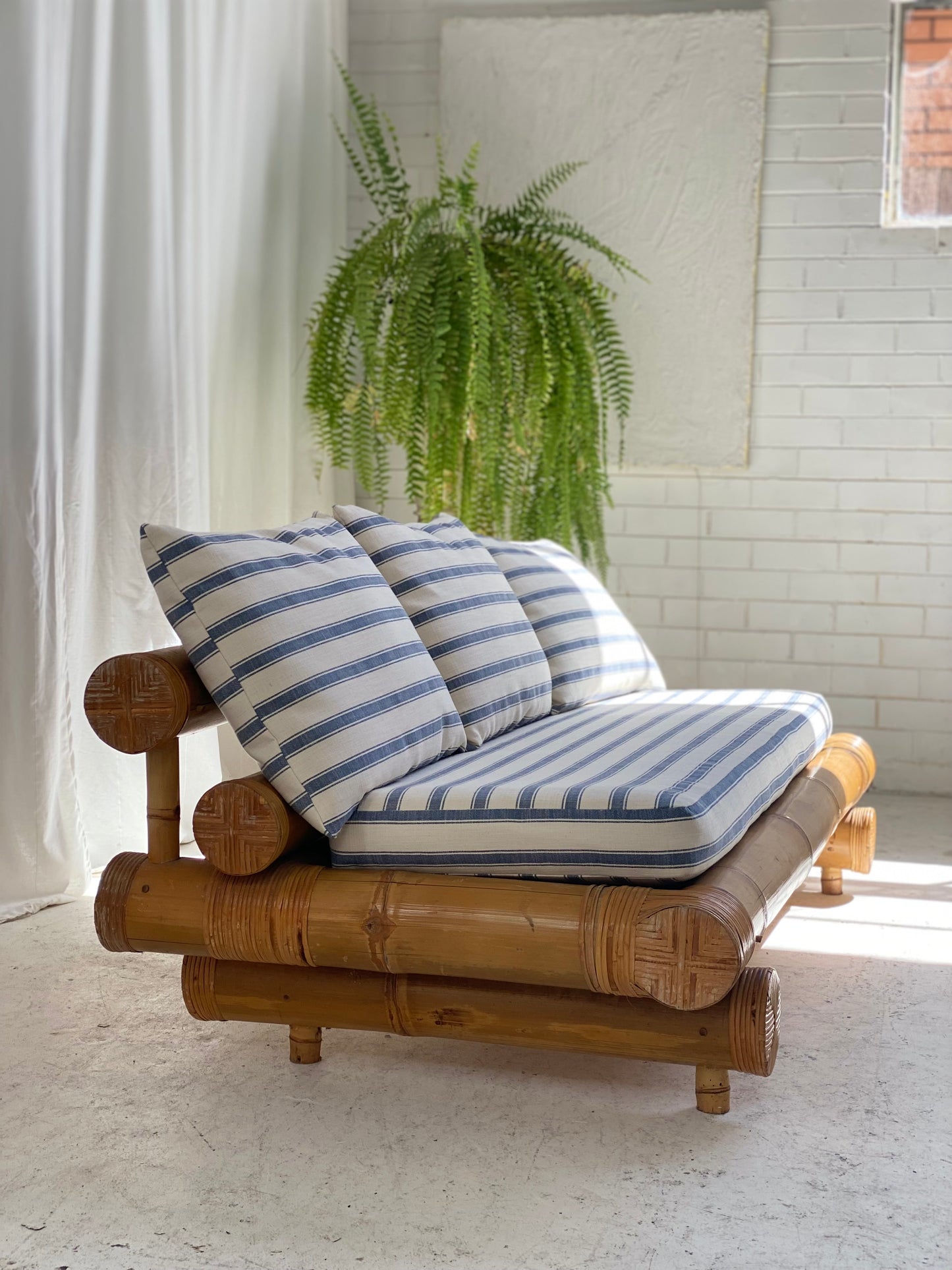 Vintage Bamboo Sofa Daybed