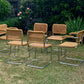 Set of 6 Marcel Breuer Cesca B32 Dining Chairs, Made in Italy