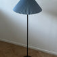 - Vintage Iron Floor Lamp with Pleated Shade