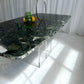 Vintage Green Palladiana Marble & Lucite Table