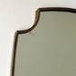 1950s Italian Brass Mirror - Beaded Shield