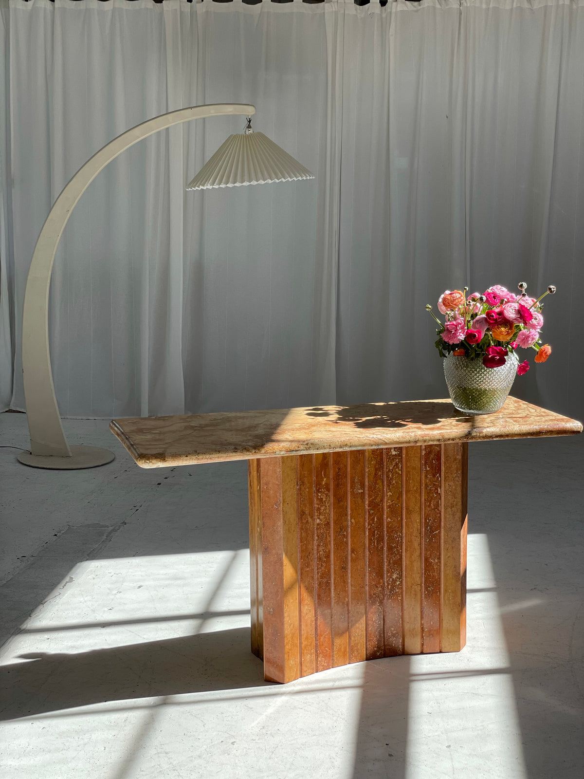 Orange Marble Hall Table