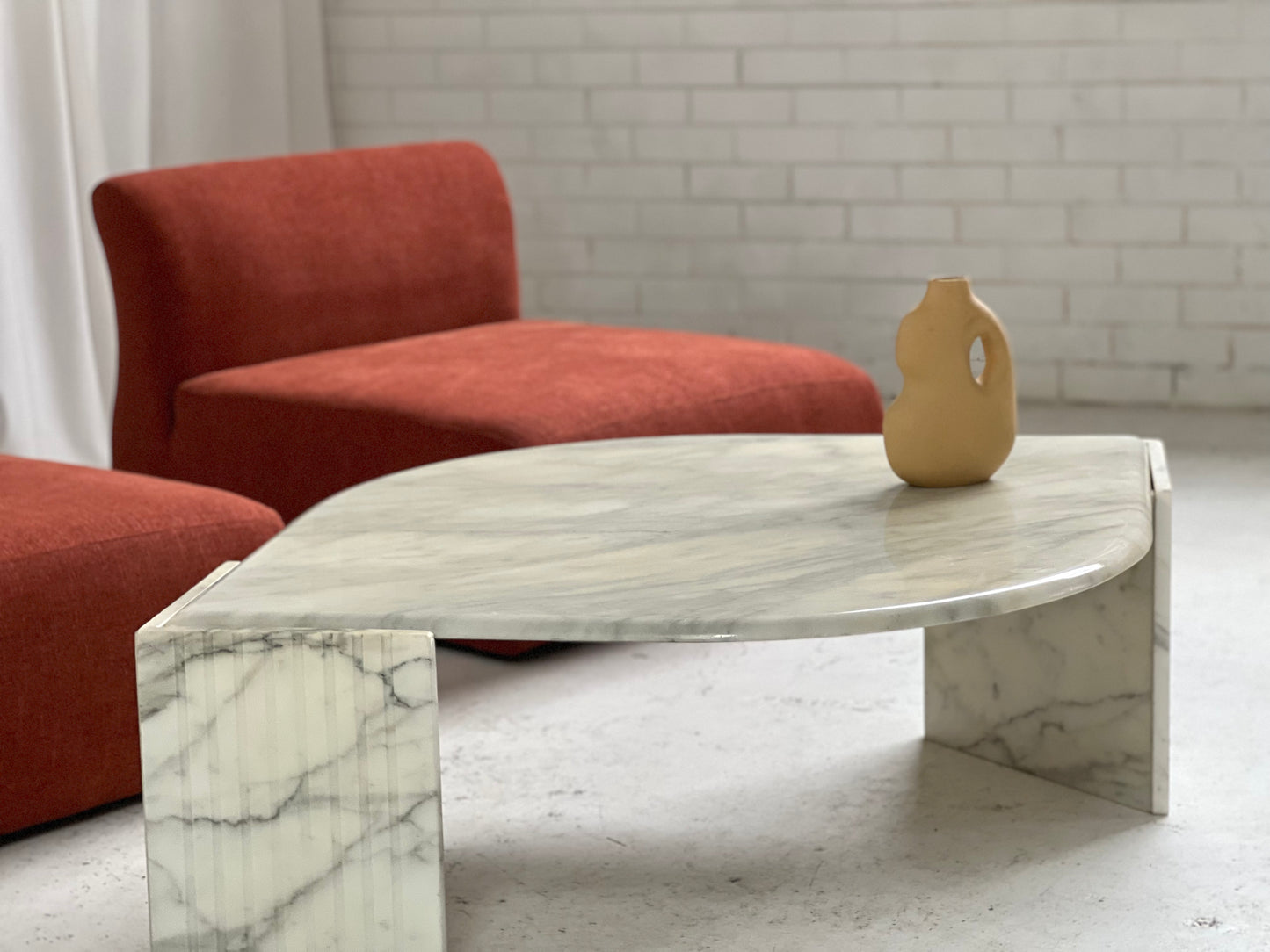 Vintage Marble Tear Drop Coffee Table