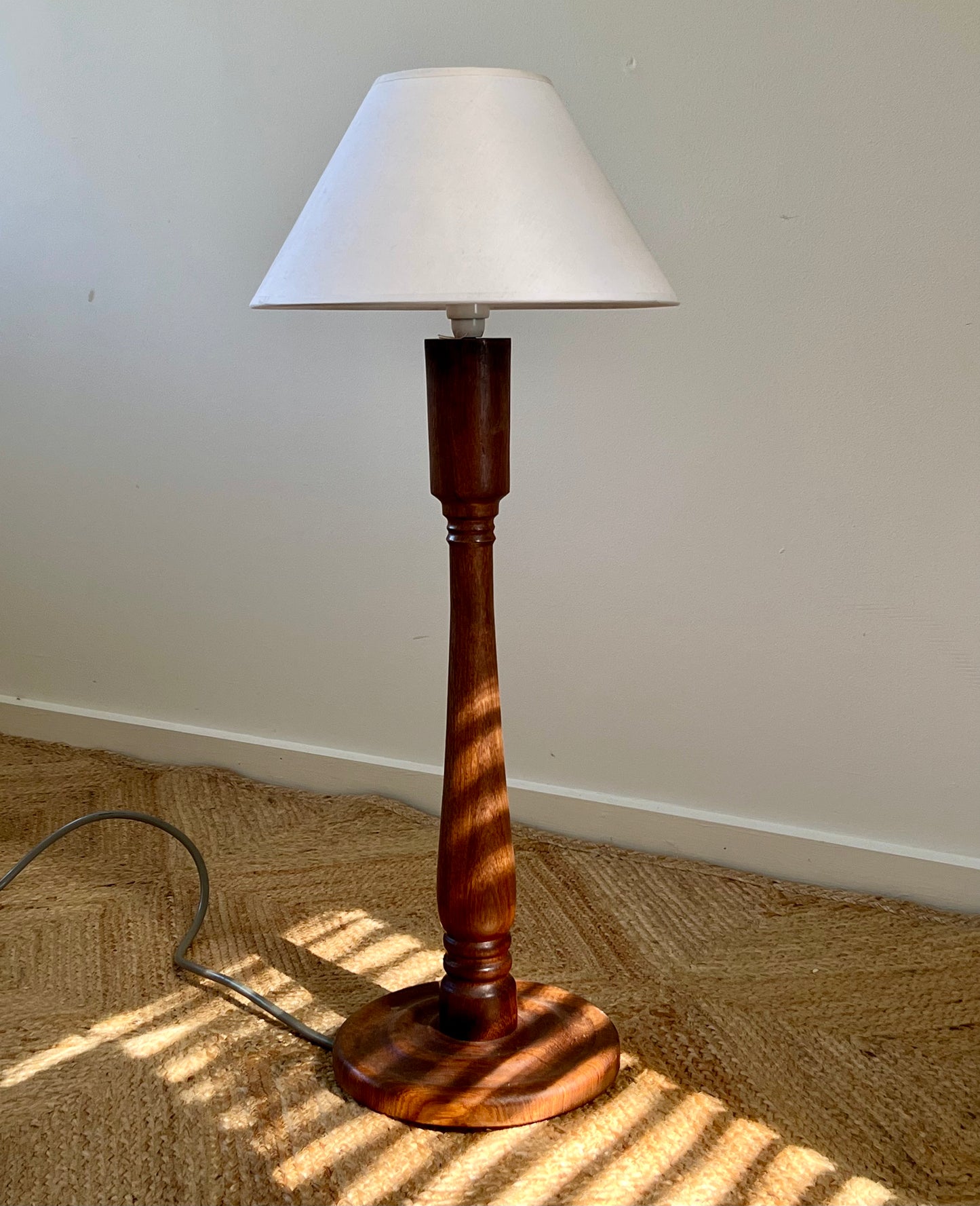 - Vintage Turned Wood Lamp