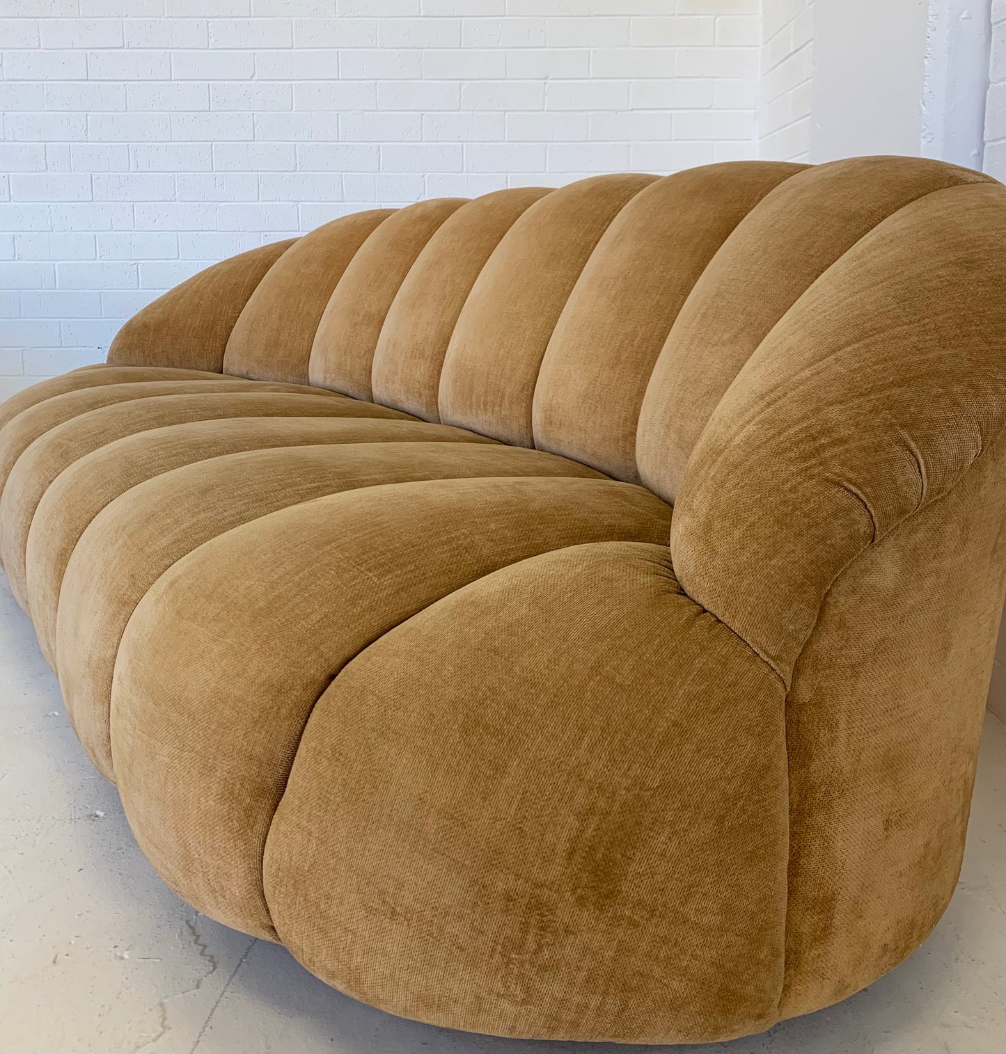 Vintage Custom Channel Tufted Sofa