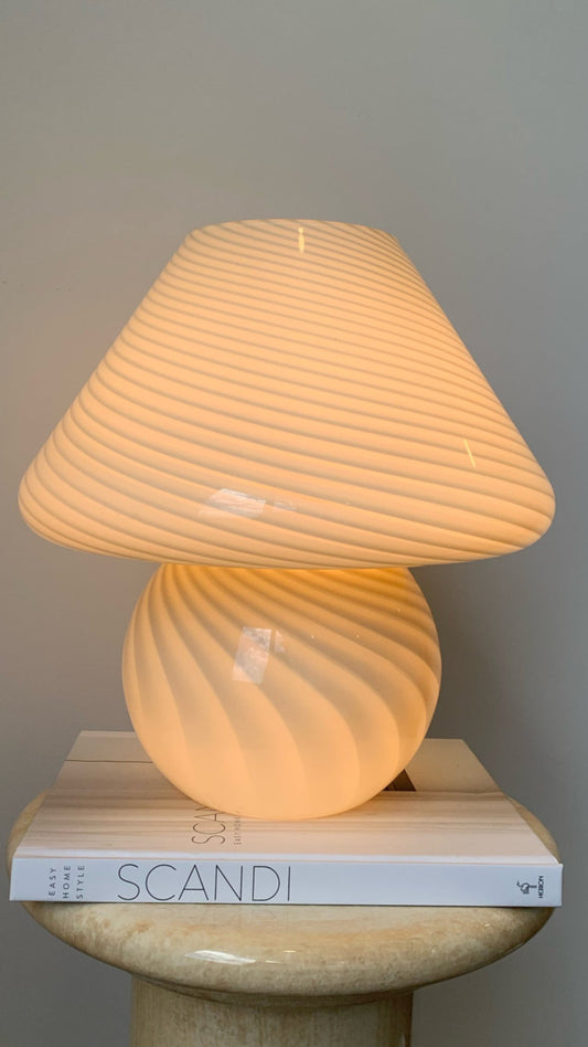 - Vintage Mushroom Murano Lamps - Two Available