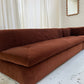 Vintage Fler Choc Velvet Modular Sofa / Bed