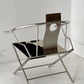 Chrome & Cow-Hide Lounge Chair