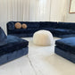 - Bespoke Curved Midnight Chenille Modular Sofa