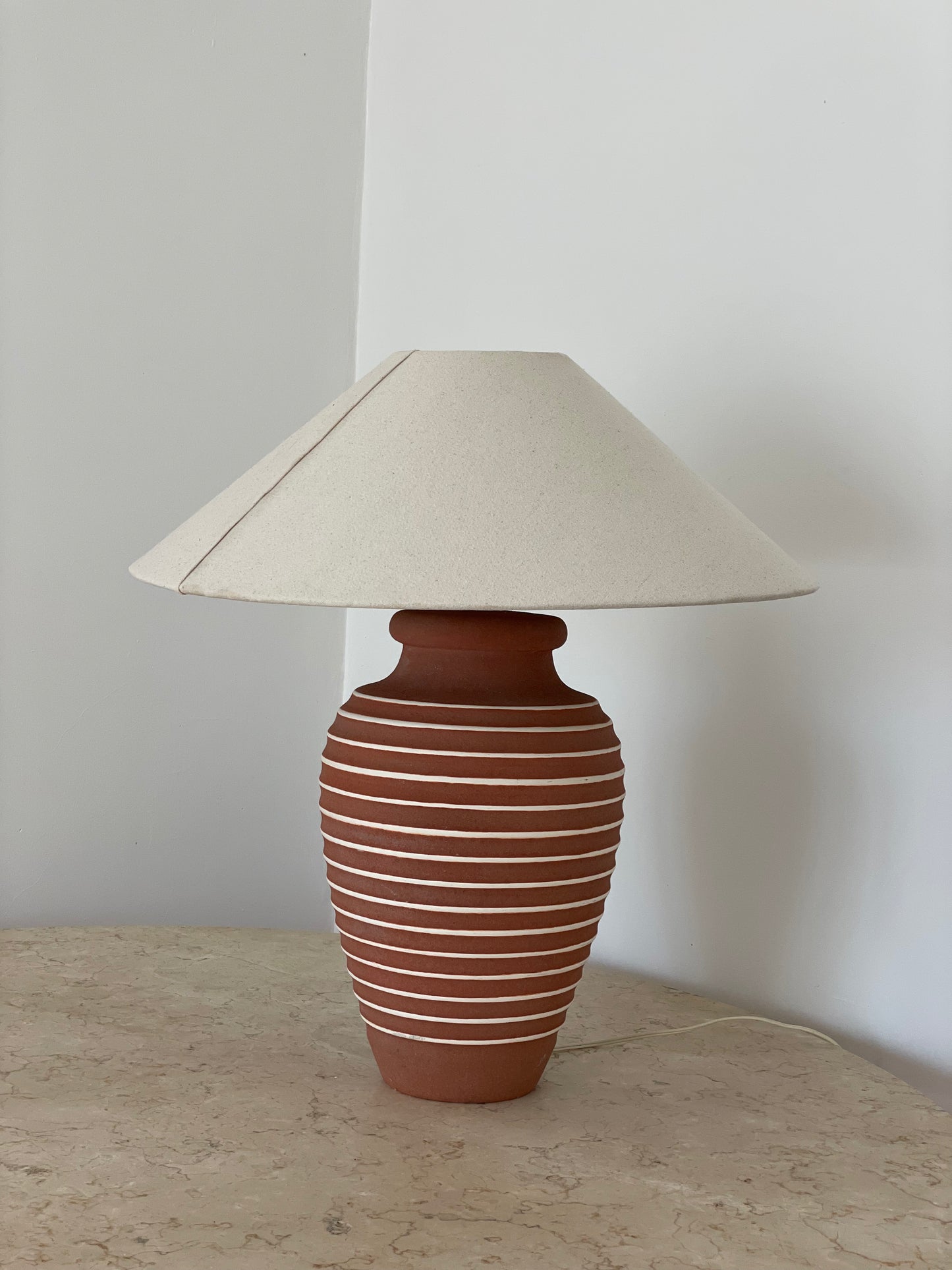 Large Terracotta Lamp
