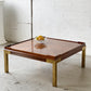 Burl and Brass Coffee Table