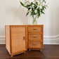 Vintage Bamboo Cane Side Tables - Set of Two
