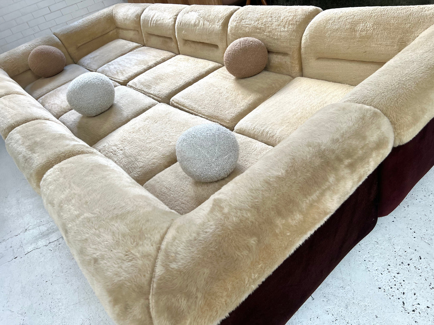 - Vintage VandeRoza Furry Five Piece Modular Sofa - One Set Available