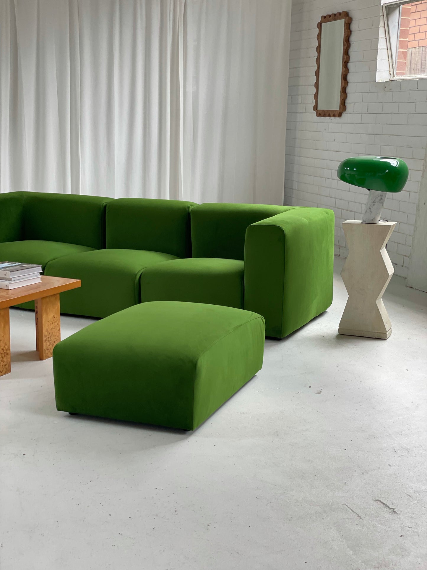 Mohair Velvet Modular Sofa