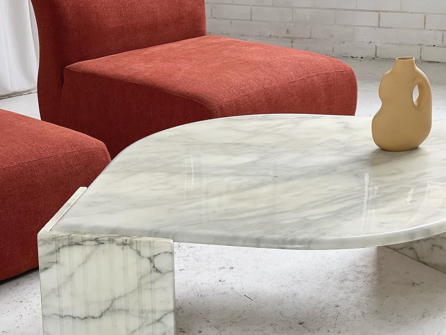 Vintage Marble Tear Drop Coffee Table