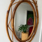 Vintage Italian Bamboo Mirror by Bonacina