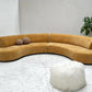 = Bespoke Mustard Curved Sofa Set