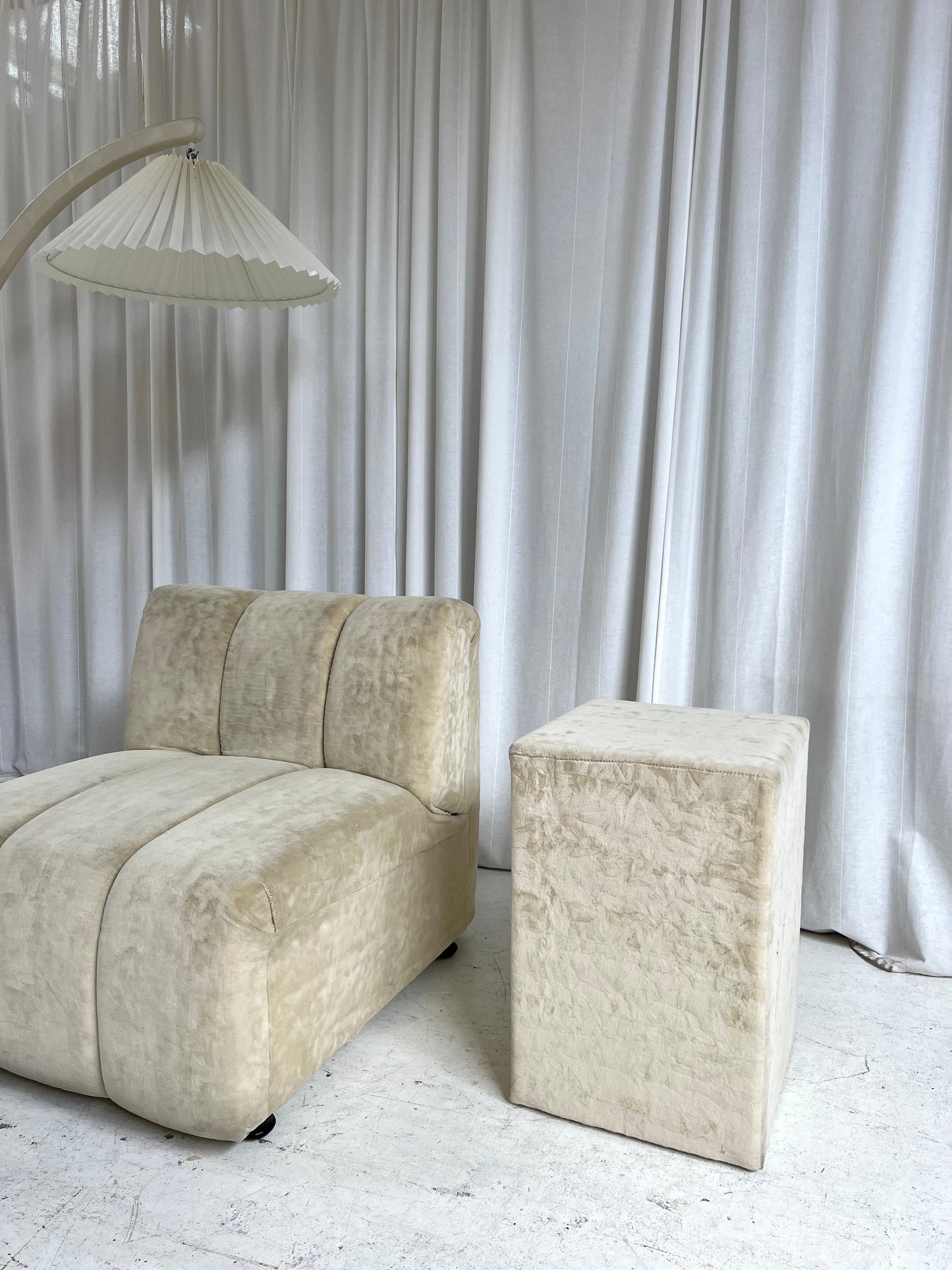 - Soft Cream Curved Modular Sofa Set